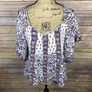 Free People Boho Flower Top